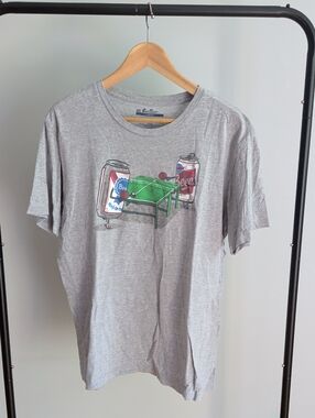 Threadless Beer Pong Grey Graphic Tee